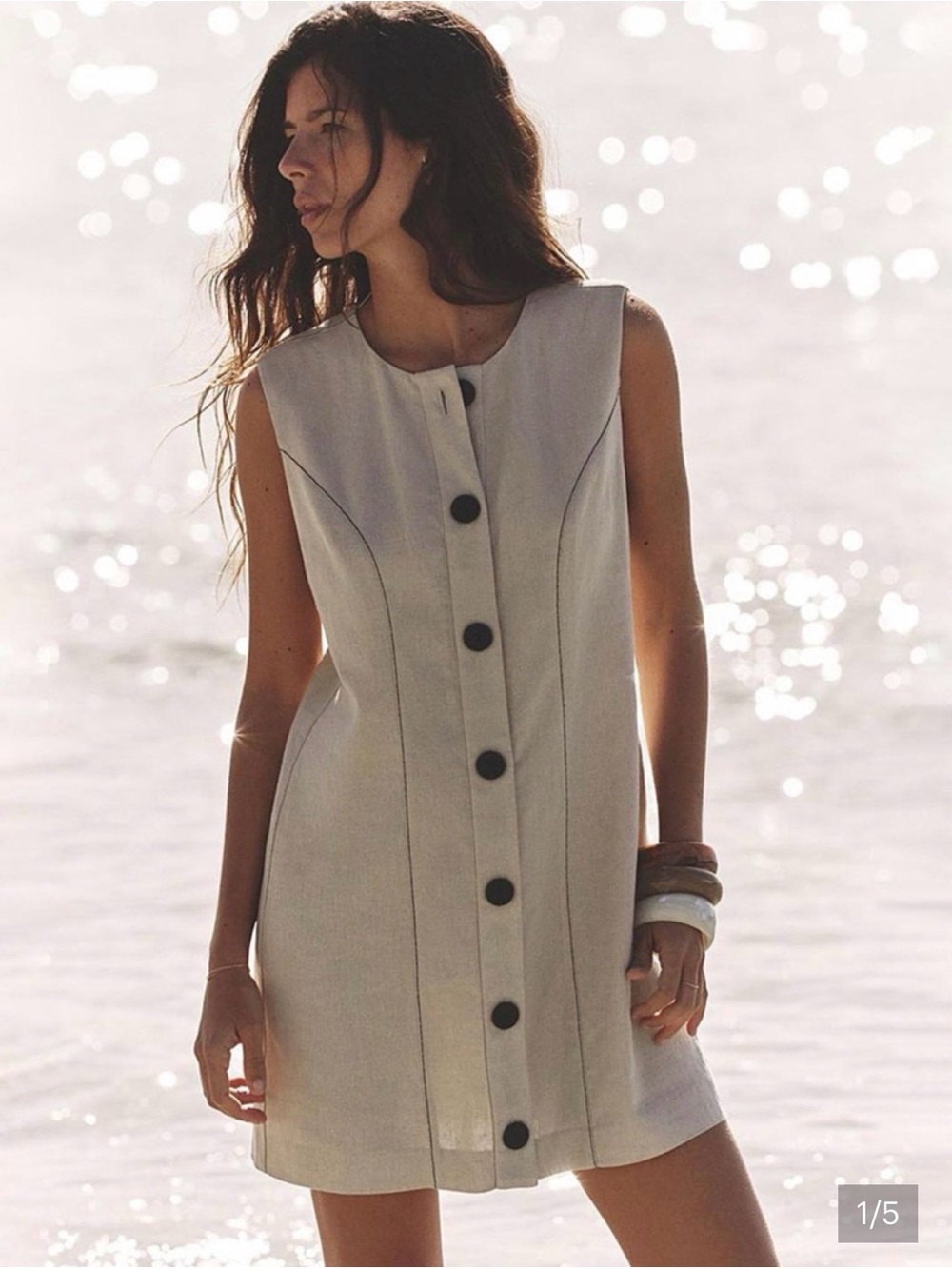 Zara Button-Front Mini Dress